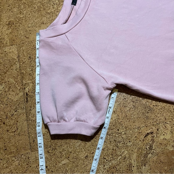 Yala Berkeley Puff Short Sleeve Bamboo & OG Cotton Raglan Pink Sweatshirt Top - Picture 12 of 12